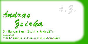 andras zsirka business card